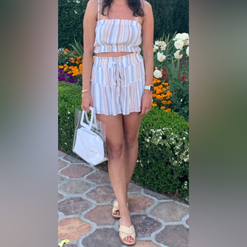 Womens 2 piece short set from Cotton Candy LA size M bottoms, size S top